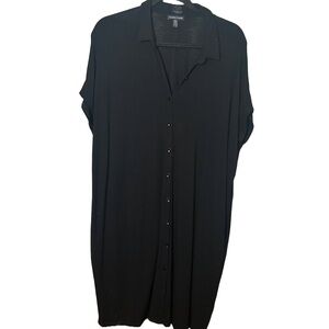 Eileen Fisher Black Shirt Dress Women’s Size Medium